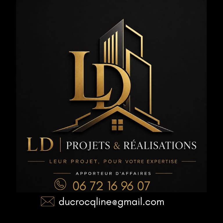 Logo et coordonnées de LD Projets et Réalisations